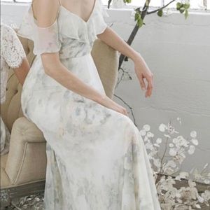 Jenny Yoo Gown Mila Sage Print